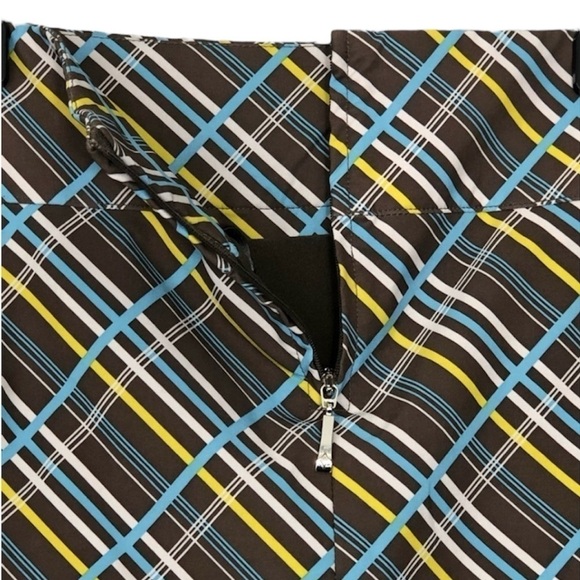 All By Jofit Brown Plaid Mini Ruffle Tennis Pickleball Golf Sports Skirt size 12 - Picture 6 of 11
